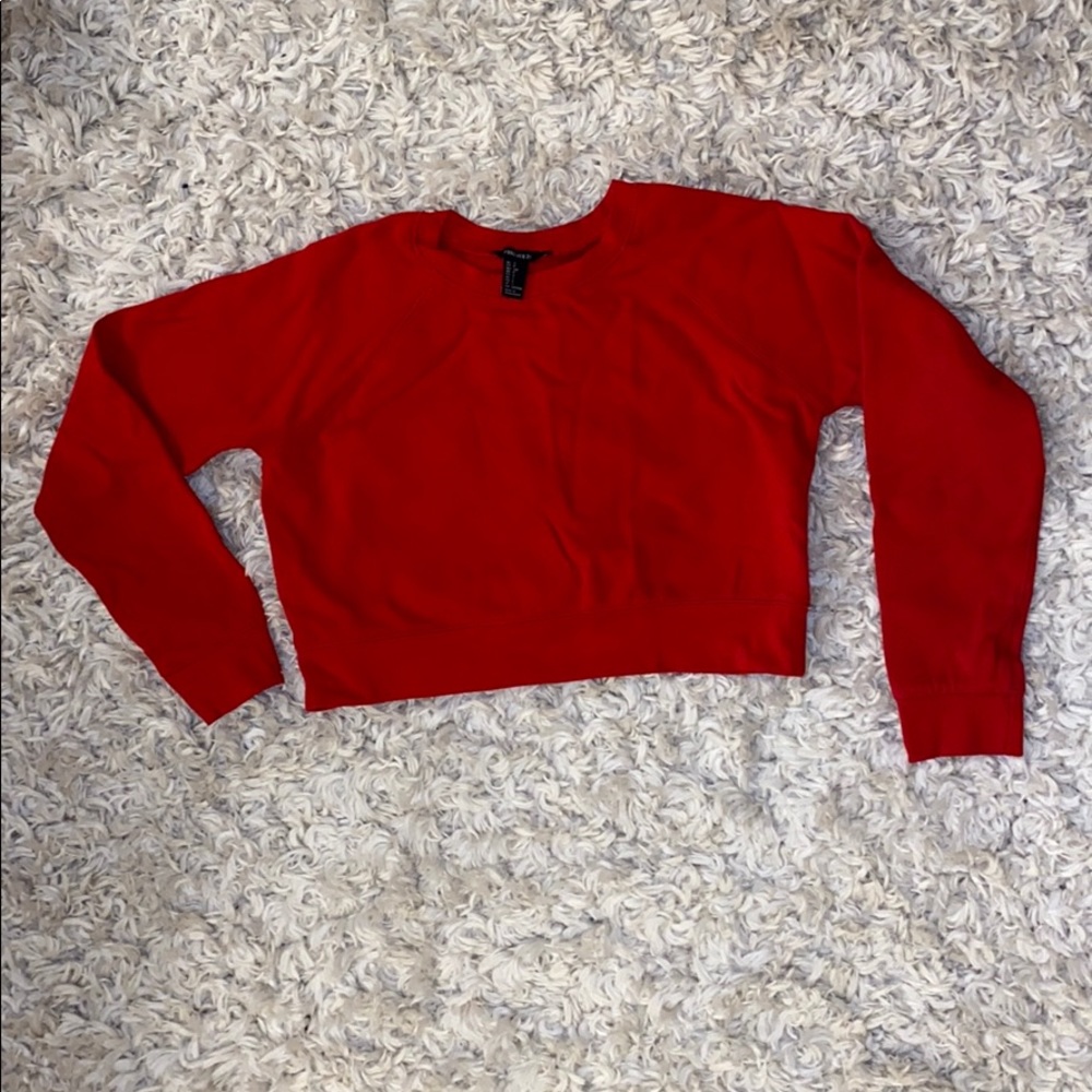 Forever 21 red cropped sweater